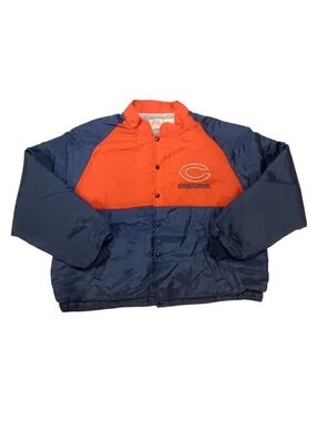 Vintage Chicago Bears Orange & Navy Puffer Jacket by Swingster - XXL